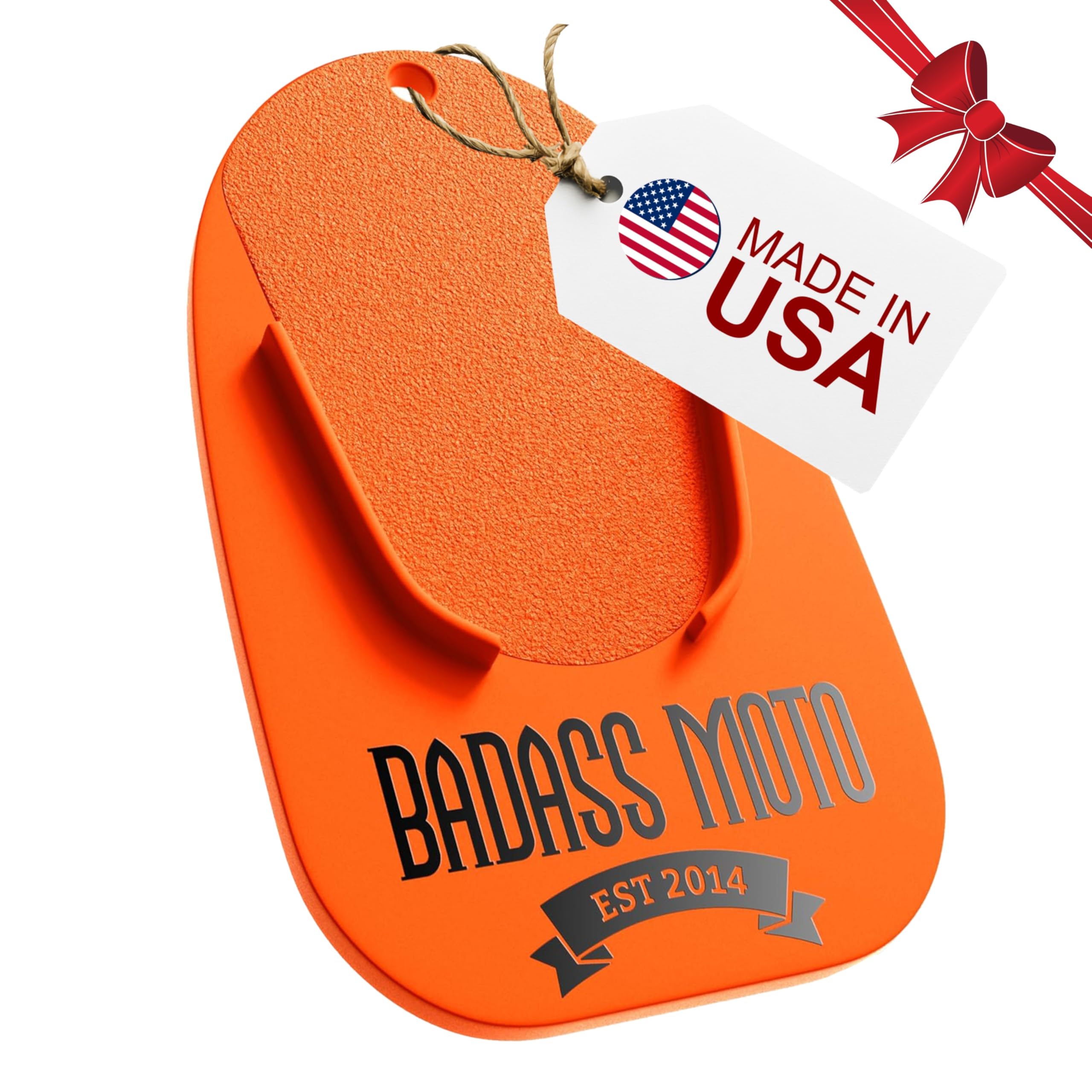 Motorcycle Kickstand Pad - Kickstand Plate - Kick Stand Puck - Motorbike Parking Coaster - Motor Cycle Stand Pad for Harley Davidson Accessories Motorcycle Gifts Kickstand Support Orange