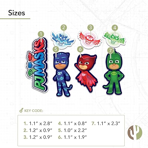 Miniatura 3 de PJ Masks - Calcomanías de vinilo de alta calidad fabricadas en Estados Unidos para laptop botella de agua automóvil álbumes de recortes decoración