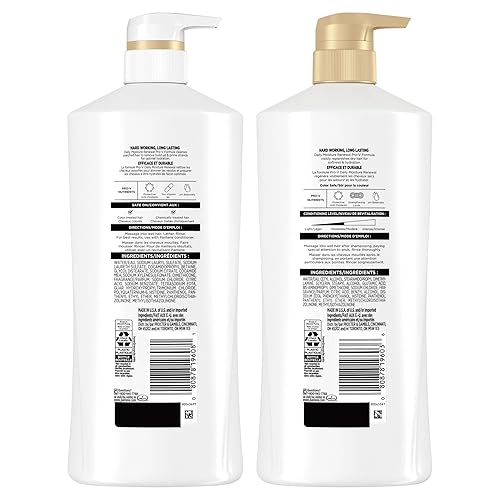 Miniatura 9 de Pantene Juego de champú acondicionador y tratamiento capilar renovación diaria de humedad para cabello seco seguro para cabello tratado con color