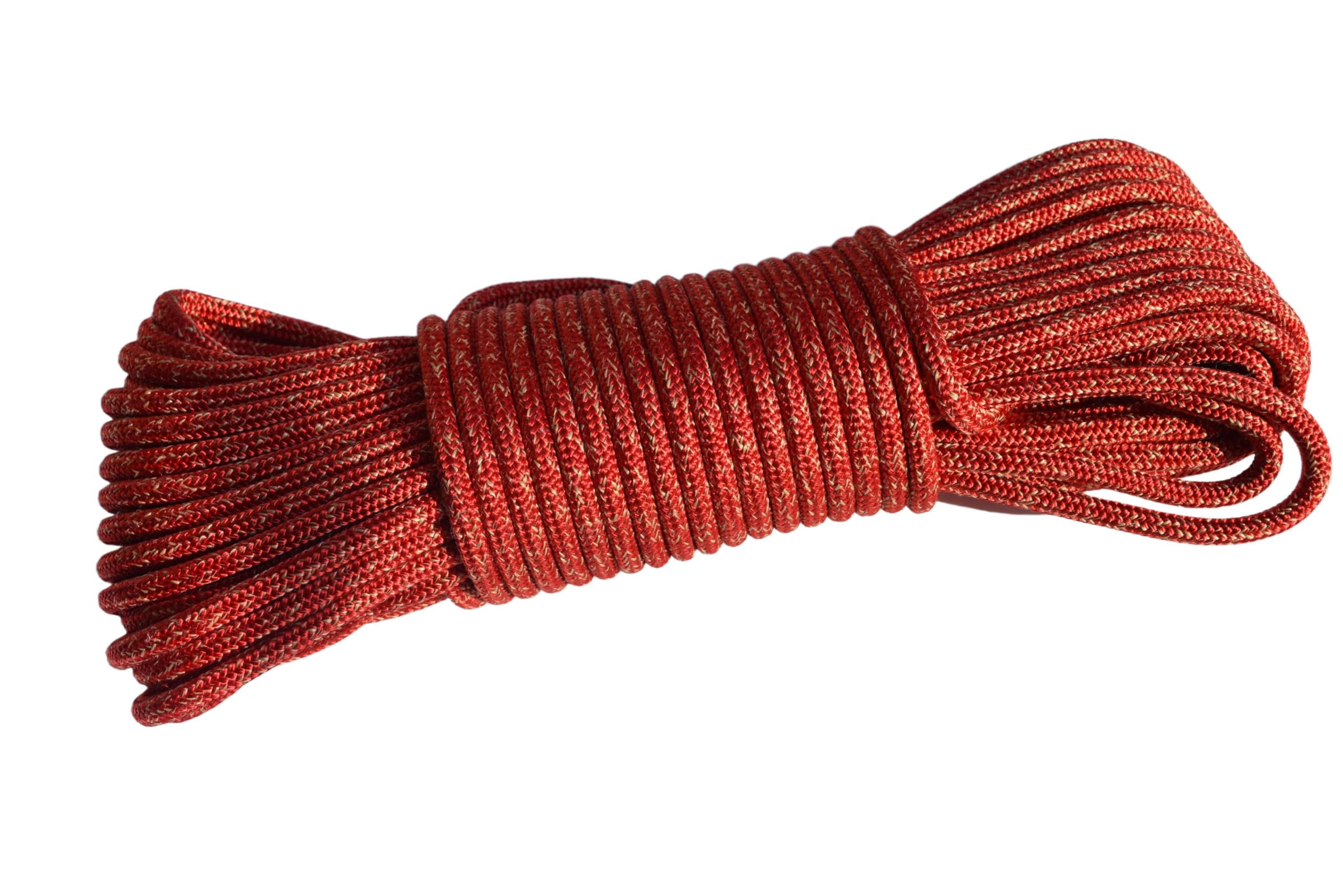 UHMWPE コア アラミド ポリエステル メランジ パフォーマンス ロープ ハリヤードシート リギング ロープ ディンギー クルージング ヨット ヨット レース用コントロールライン (QUTP24D2-48-コーティング) 8mmx30m