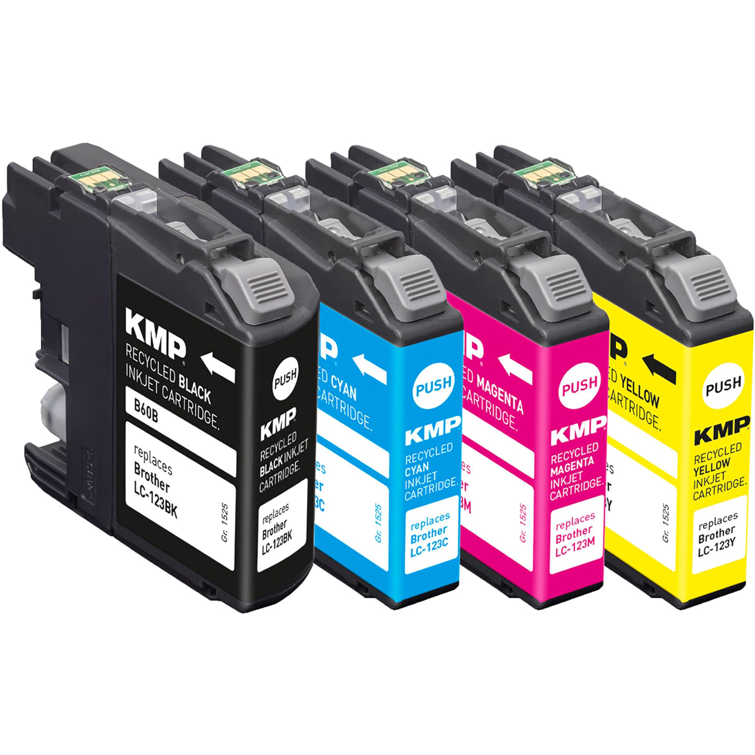 10 Cartuchos De Tinta Bubprint Compatibles Con Brother LC-123 - Incluye Negro, Cian, Magenta, Amarillo