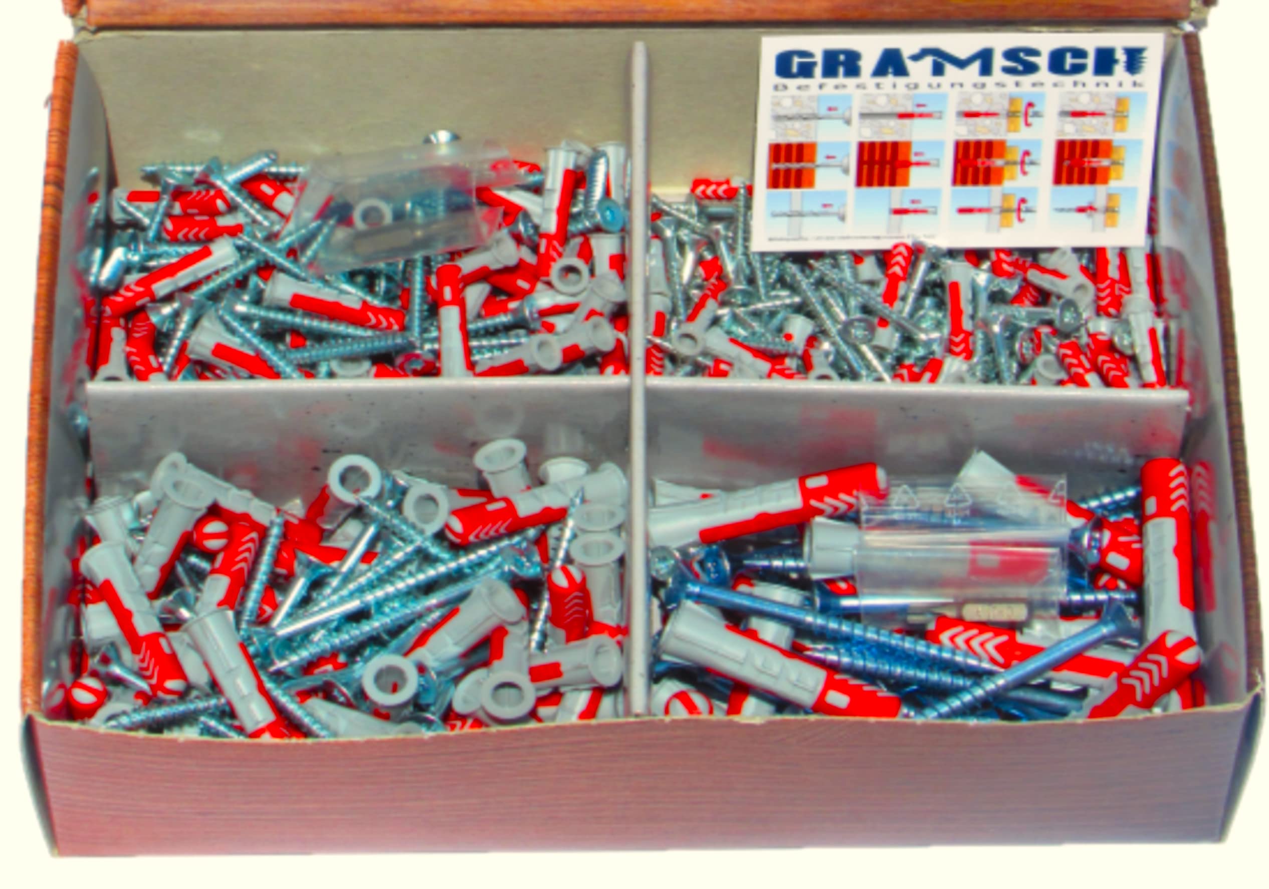 Fischer Duopower Fischer Duopower Sortiment 5x25 6x30 8x40 10x50 mm DÜBEL + SCHRAUBEN + BITS (Fischer Duopower Sortiment !!!500 TEILIG!!! 5x25 6x30 8x40 10x50 mm DÜBEL + SCHRAUBEN + BITS)