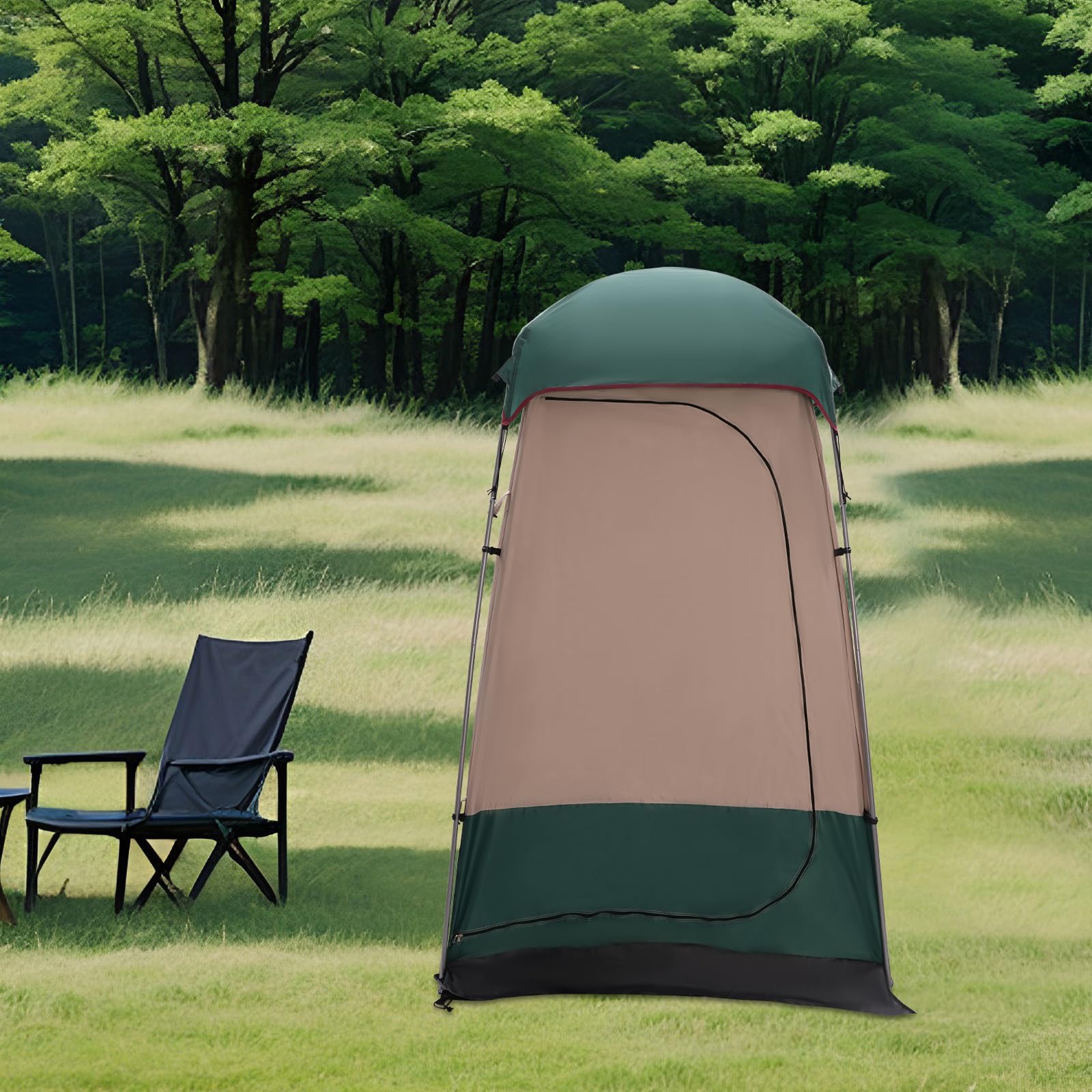 Duschzelt, Camping Zelt mit Abnehmbares Bodentuch und Aufbewahrungstasche, Zelt 1 Person, Toilettenzelt, Duschzelt Camping, 160 x 160 x 240 cm, PU 50+, Umkleidezelt, Toilettenzelt, Mobiler Sichtschutz