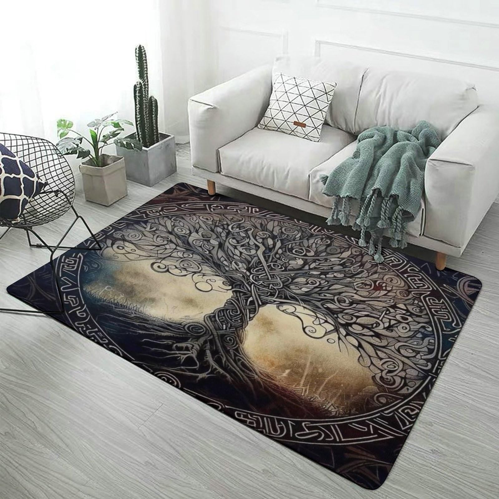 Tapis de sol rectangulaire Viking doux pour éliminer les glissades dans le salon