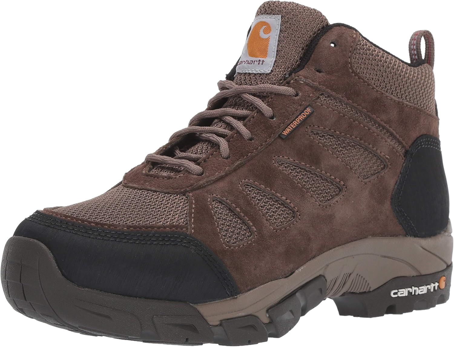 Carhartt Women's Lightweight Wtrprf Mid-Height Work Hiker Soft Toe CWH4120 Industrial Boot, Brown Brushed Suede/Nylon, 10 M US
