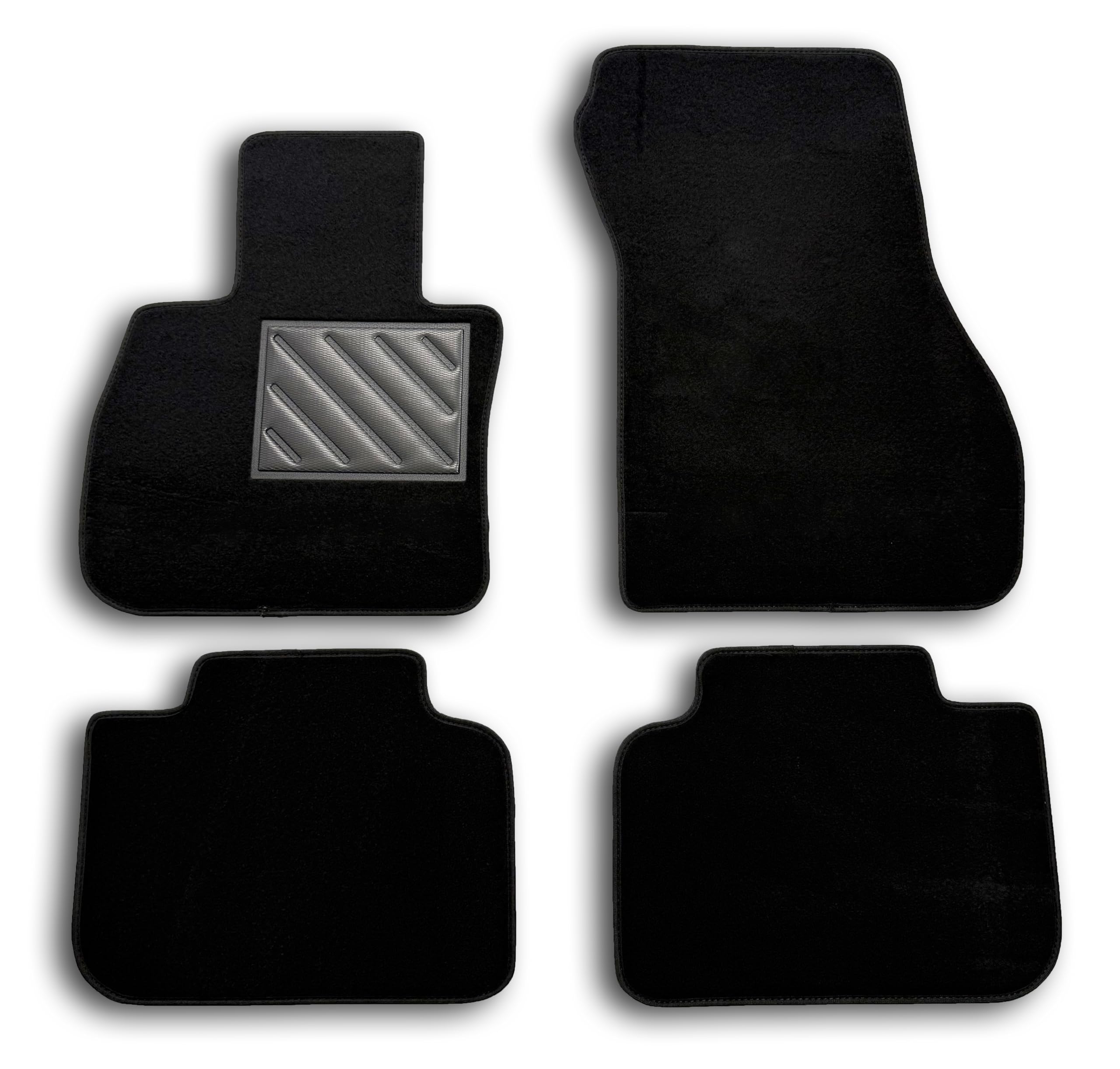 Tappetini per BMW X1 (F48) (anche Plug-in Hybrid) dal 2015- Su misura, antiscivolo, battitacco in gomma rinforzata, velcro di fissaggio