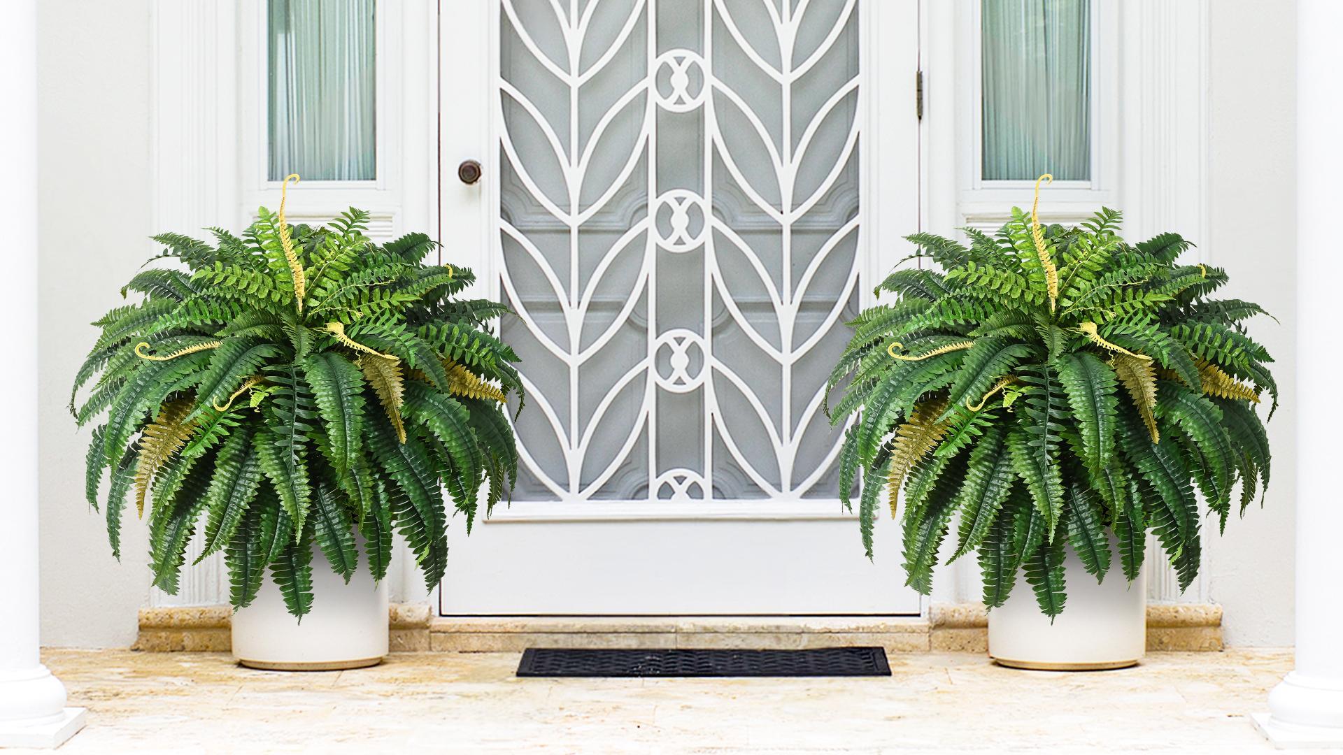 Amazon.com: MARTINE MALL 2Pcs 48''/ 88 Leaves XXL Large Fake Ferns
