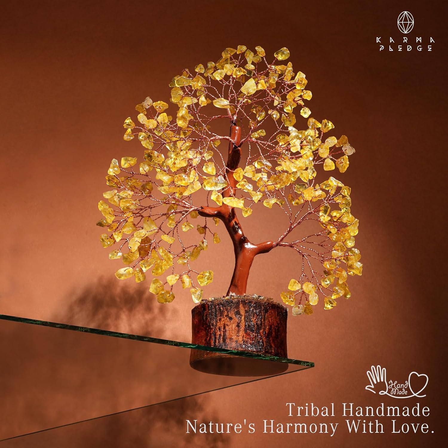 Crystal Tree of Life Birthday Gifts for Women, Men, Friends, Handmade Home Decor, Office, Room Decoration, Citrin Healing Crystal Chakra Tree for Money, Positivity, Good Luck Gifts for Her, Mom & Dad - Image 6