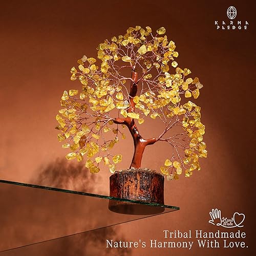 Miniatura 6 de Árbol de cristal para energía positiva, árbol de la vida de cristales curativos de citrino, árboles bonsái de dinero, decoración hecha a mano para