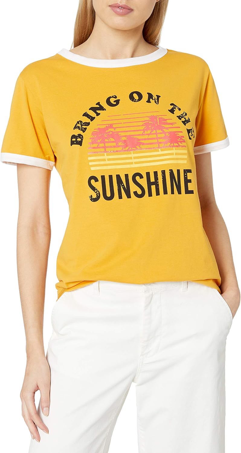 Haircloud Women's Bring On The Sunshine T-Shirt Casual Short Sleeve Tee Top