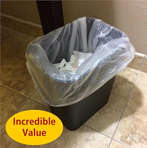 Miniatura 7 de Bolsas de basura transparentes de 4 galones  100 pequeñas bolsas de basura  Mini bolsas de basura para mini bote de basura  Bolsas de basura de