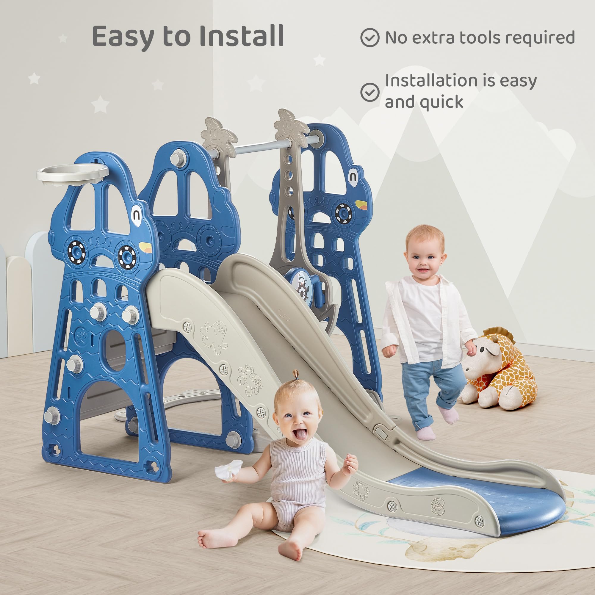 Tobogán Niños Leroy Merlin Tobogán Infantil En Con Columpio Y