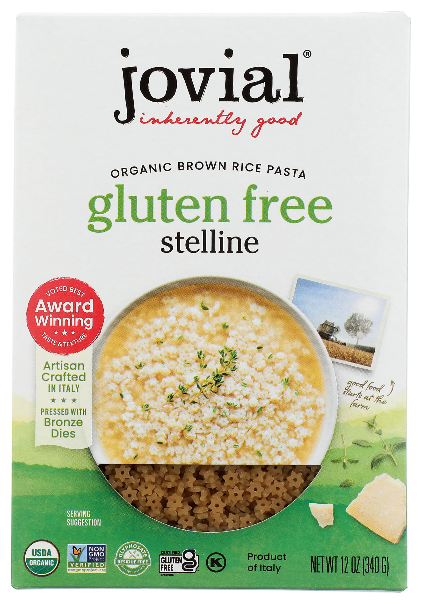 JovialPasta Brwn Rice Stelline 12 OZUSDA Organic