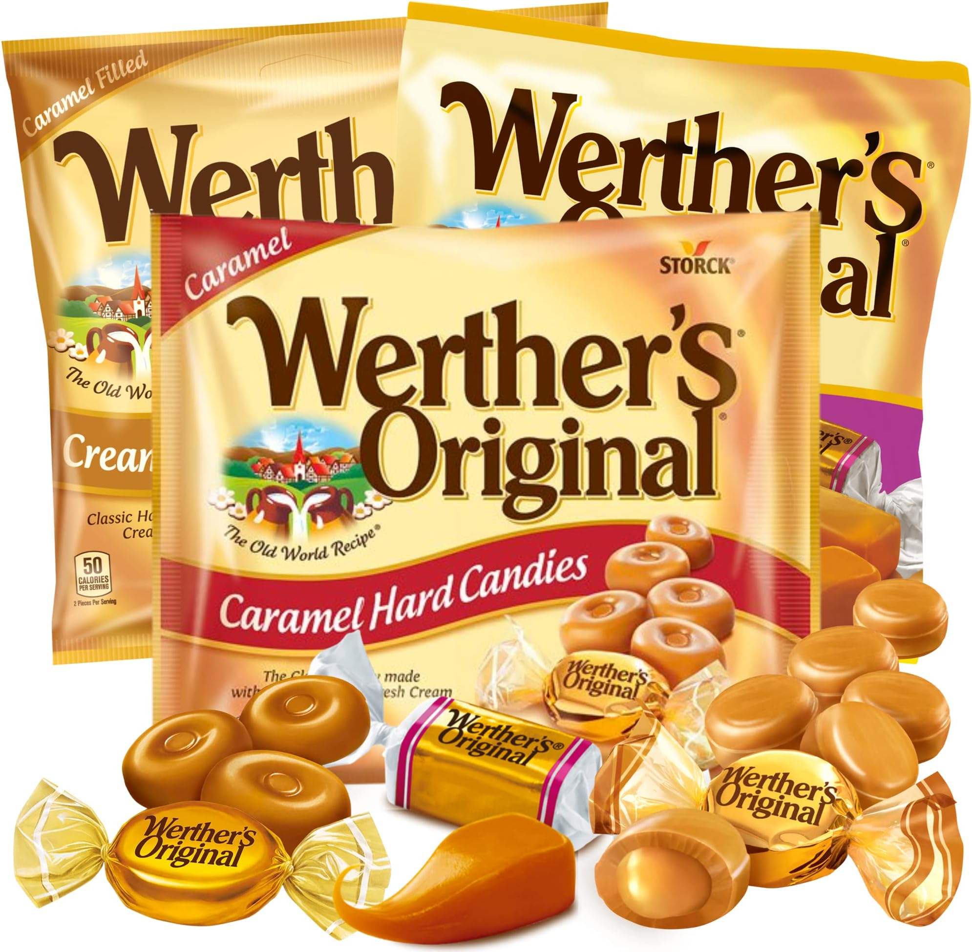 Amazon.com: Werther's Original Caramel Hard Candy, 34.0-Ounce Bags ...