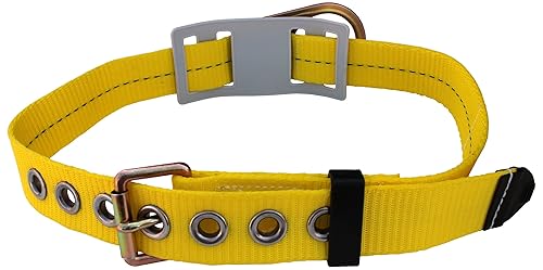 3M DBI-SALA 1000163 - Cinturón con hebilla para lengüeta (anilla en D flotante, sin almohadilla para la cadera, tamaño mediano), color amarillo