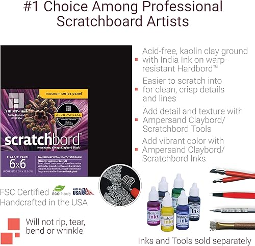 Miniatura 2 de Ampersand Scratchboard 5 x 7 3 por paquete