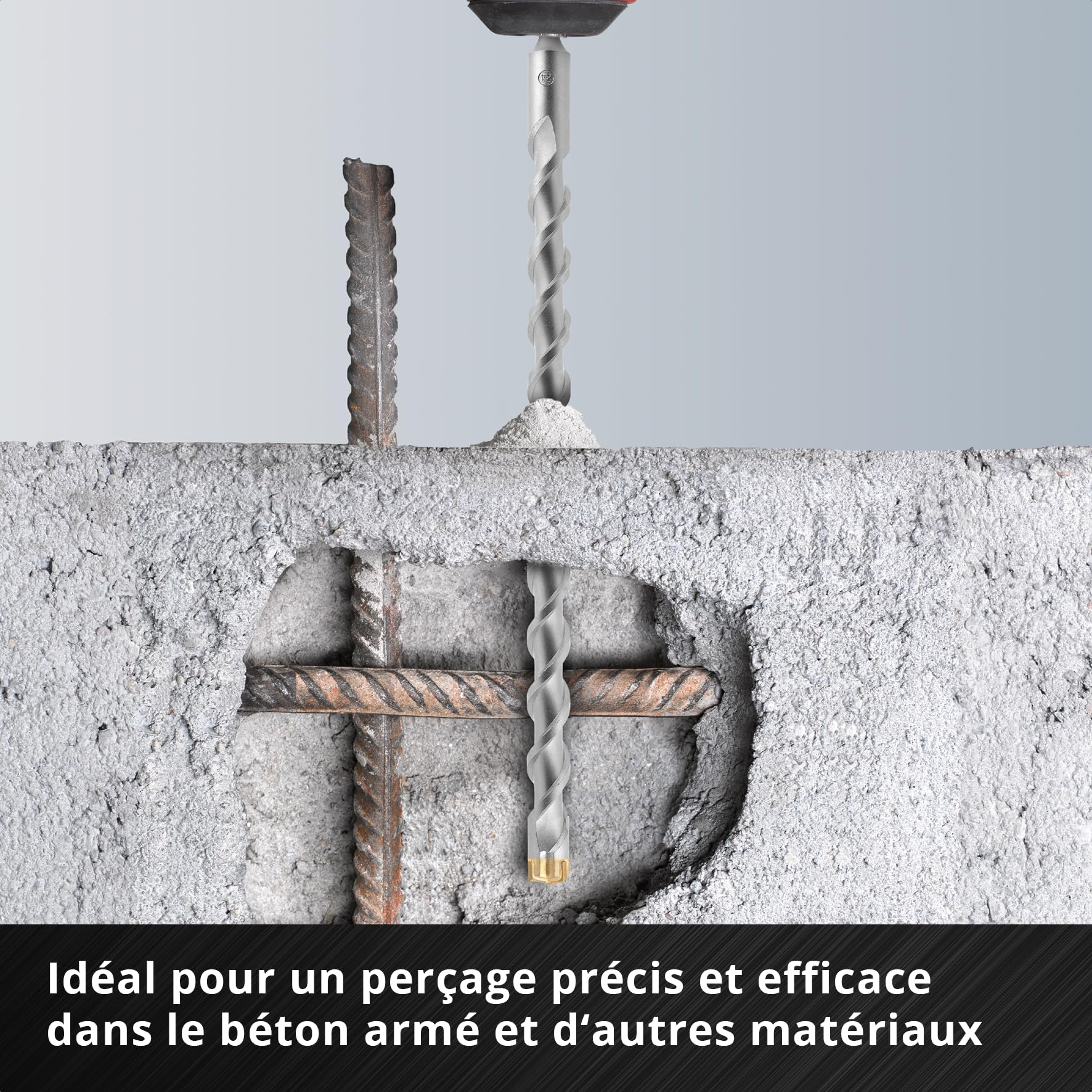 kwb Foret SDS Plus, foret marteau SDS Plus (Ø 24 mm x 460/400 mm, avec tranchant en métal dur 4X extrêmement rapide, pour béton armé, pierre & maçonnerie)