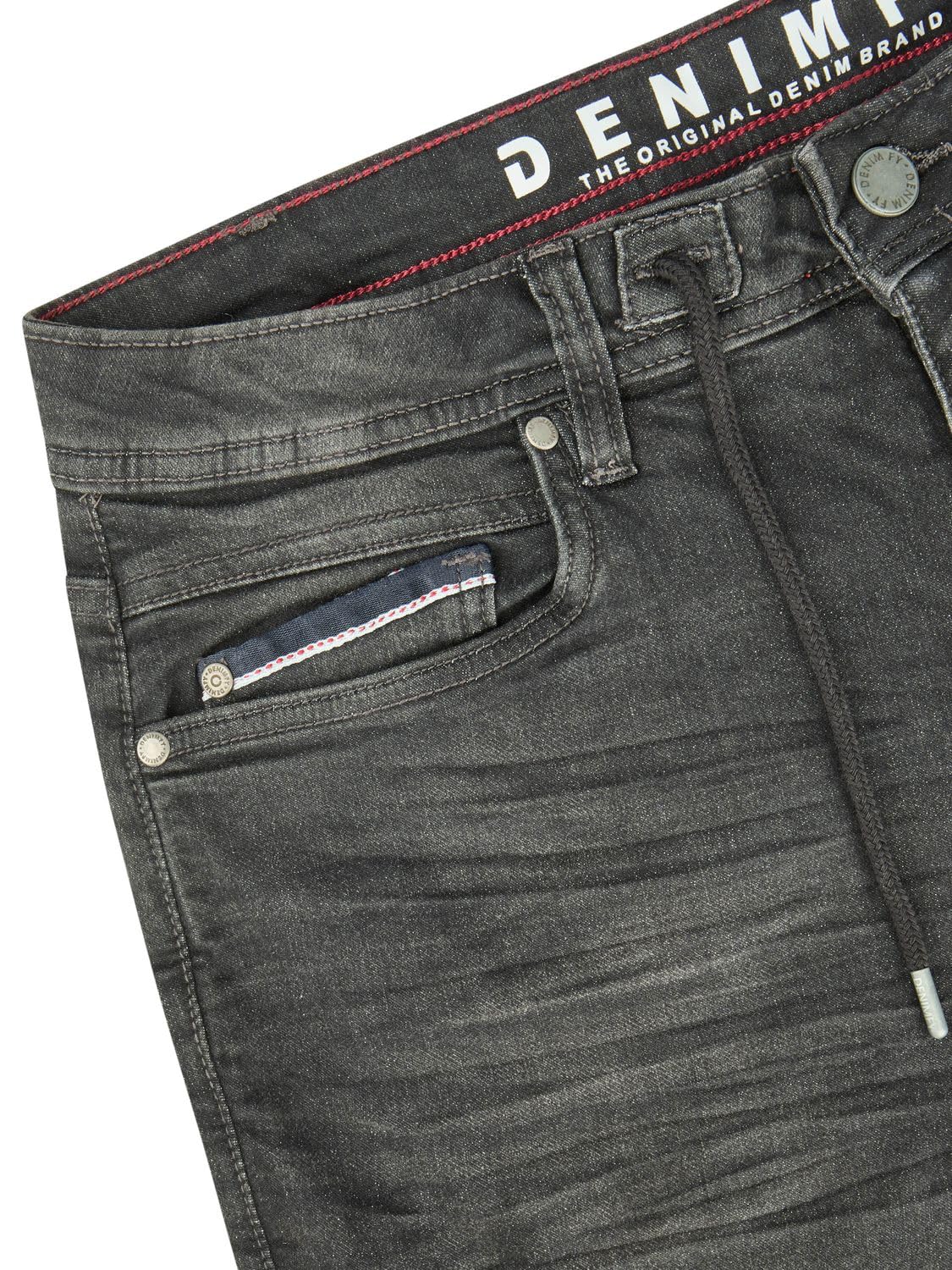 DENIMFY Sweat Jeans Herren Stretch Straight Fit DFAlvin Jeansoptik