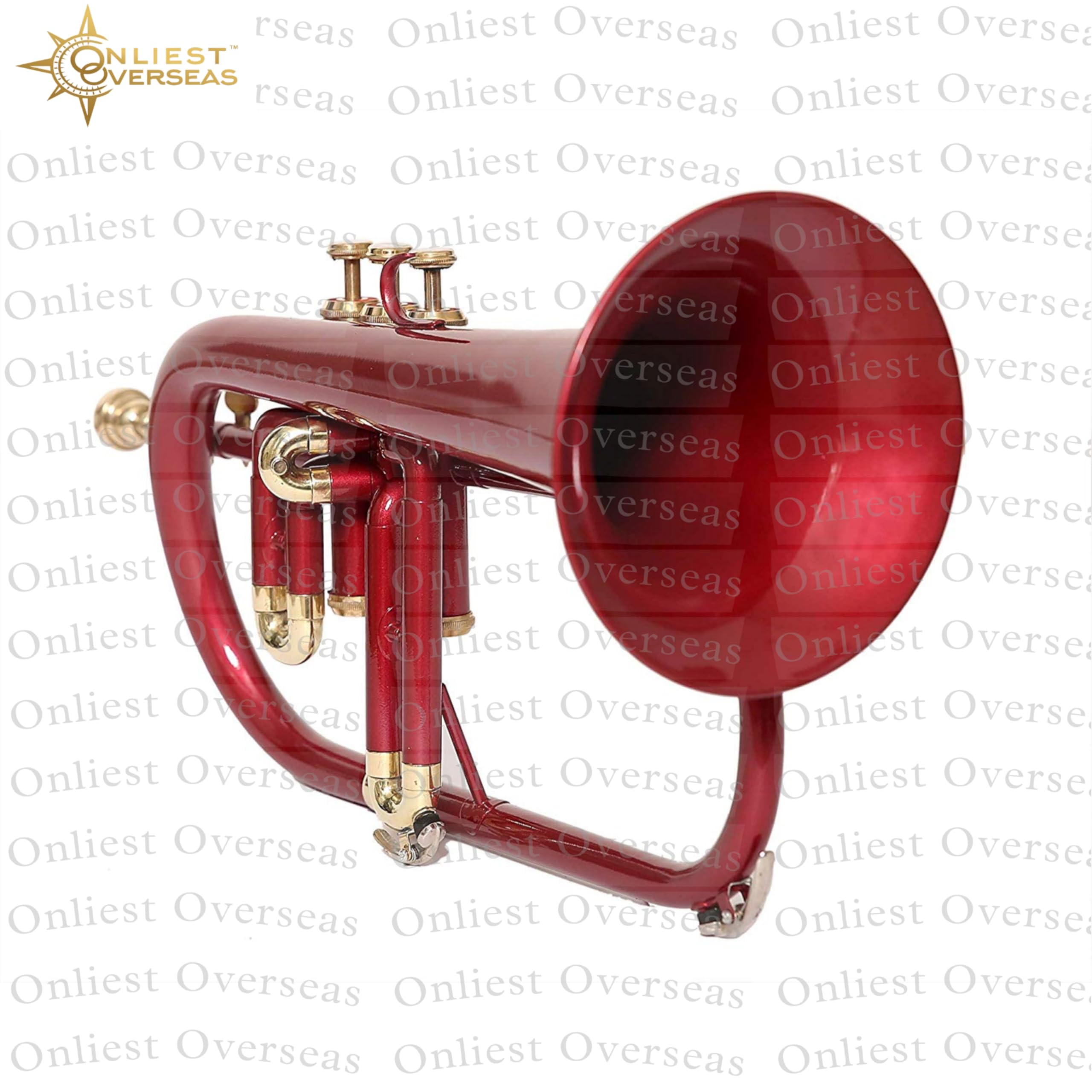 Flugel Horn 3 Valve Instrument en laiton avec tonalité chaude et valves lisses pour musiciens et étudiants