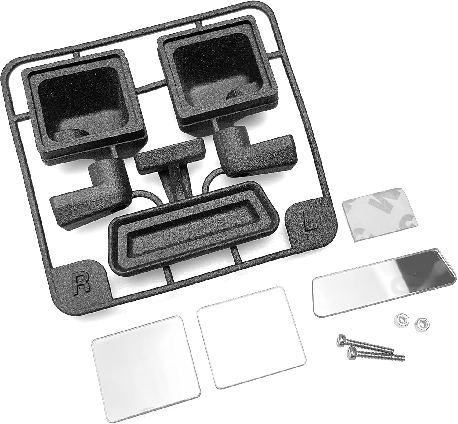 Generic Club5 Racing Foldable Side Mirrors/Rear Mirror Set for SCX6 Jeep JLU Wrangler