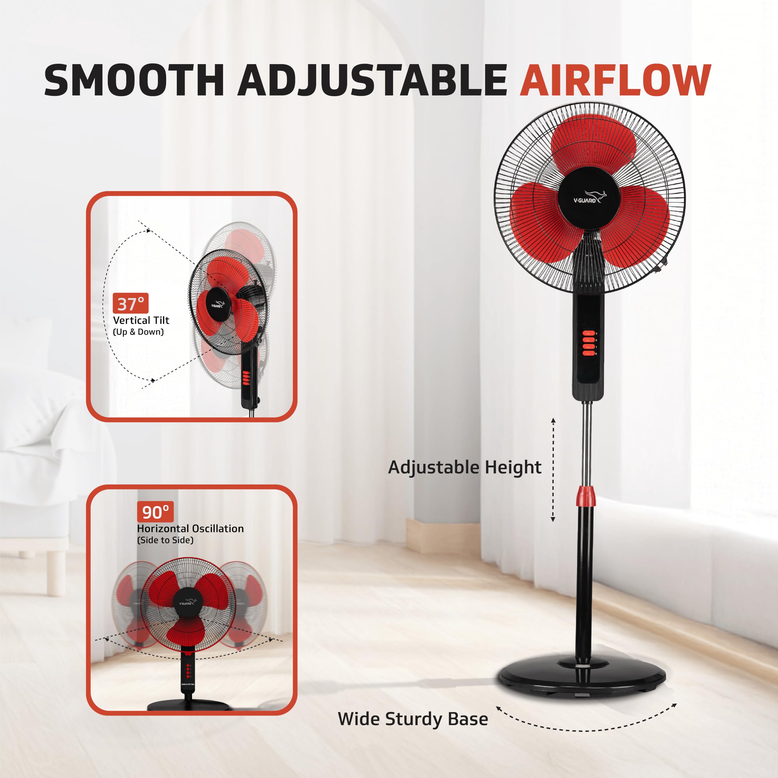 V-Guard Esfera 2-in-1 Fan: Pedestal & Table -5 V-Guard Esfera 2-in-1 Fan: Pedestal & Table -5