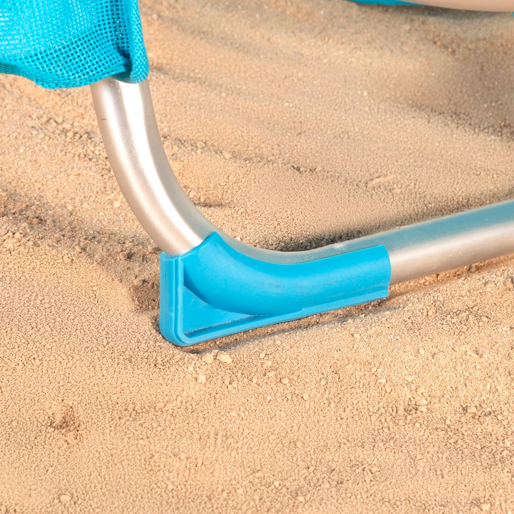AKTIVE Pack 2 Sillas de Playa Plegables, Sillas multiposición 51x45x76 cm, Reclinables, 4 Posiciones, con reposacabezas, hasta 110 kg, con Bolsillo, Plegables con asa, Azul (85529)