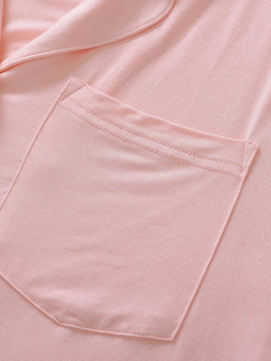 Women's Petite Pajamas Set Petite Size Short Sleeve with Pants - Image 3