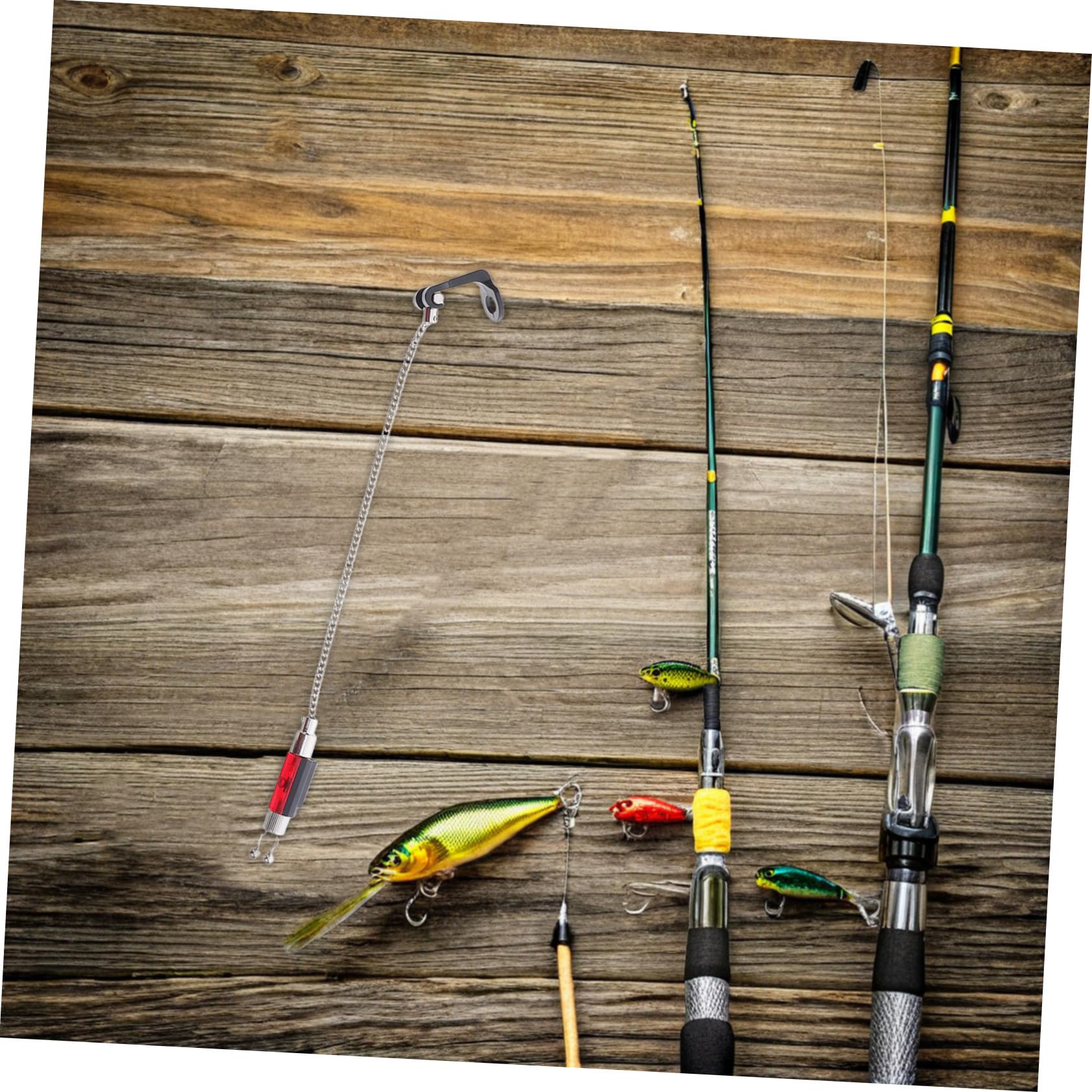 Anneome 4 Pezzi Fishing Alarm Swingers per Carpe con Catena Flessibile Senza Luce Indicatori Morsi Resistenti alle Intemperie Clip Facile per Canna da Pesca Outdoor