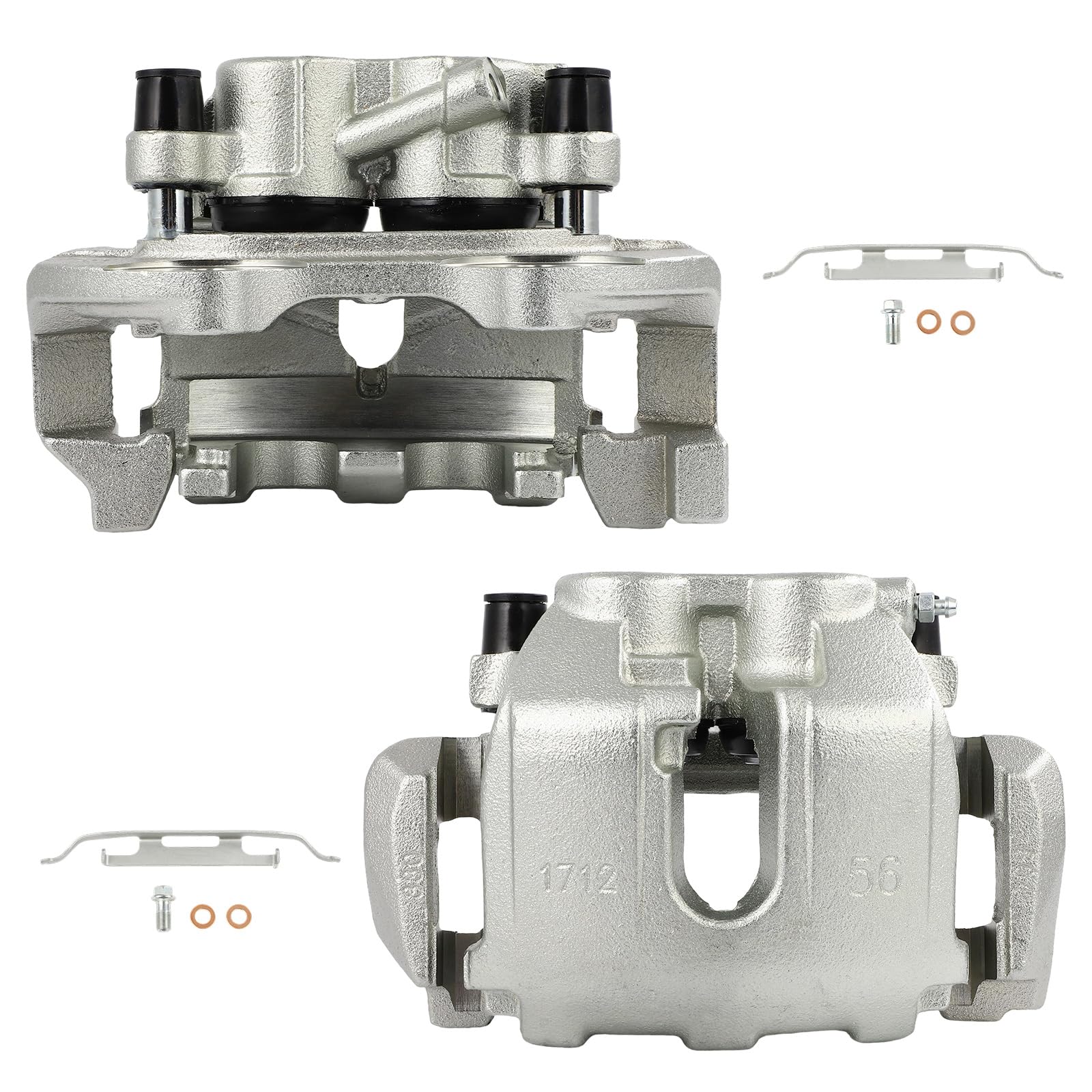 SCITOO 19B3257 19B3256 Front Left &amp; Right Disc Brake Calipers w/Bracket Fit For Mercedes-Benz For E350 2006-2009,For Mercedes-Benz For R500 2006-2007, Double Pistons
