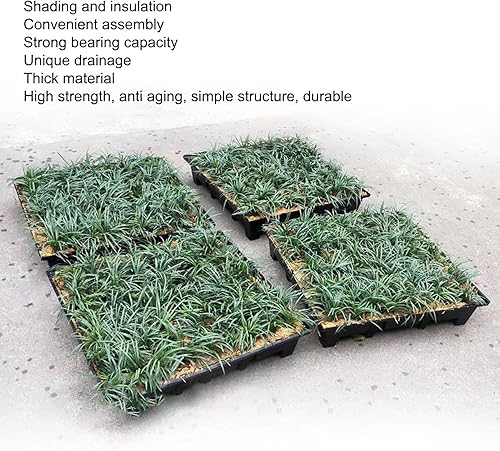 Miniatura 5 de TOPINCN Garden Grow Bed Greening Planting Box Roof Buddha Grass Grass Planting Box Container Combination Planter Seed Pot Rectangle Pp for Module