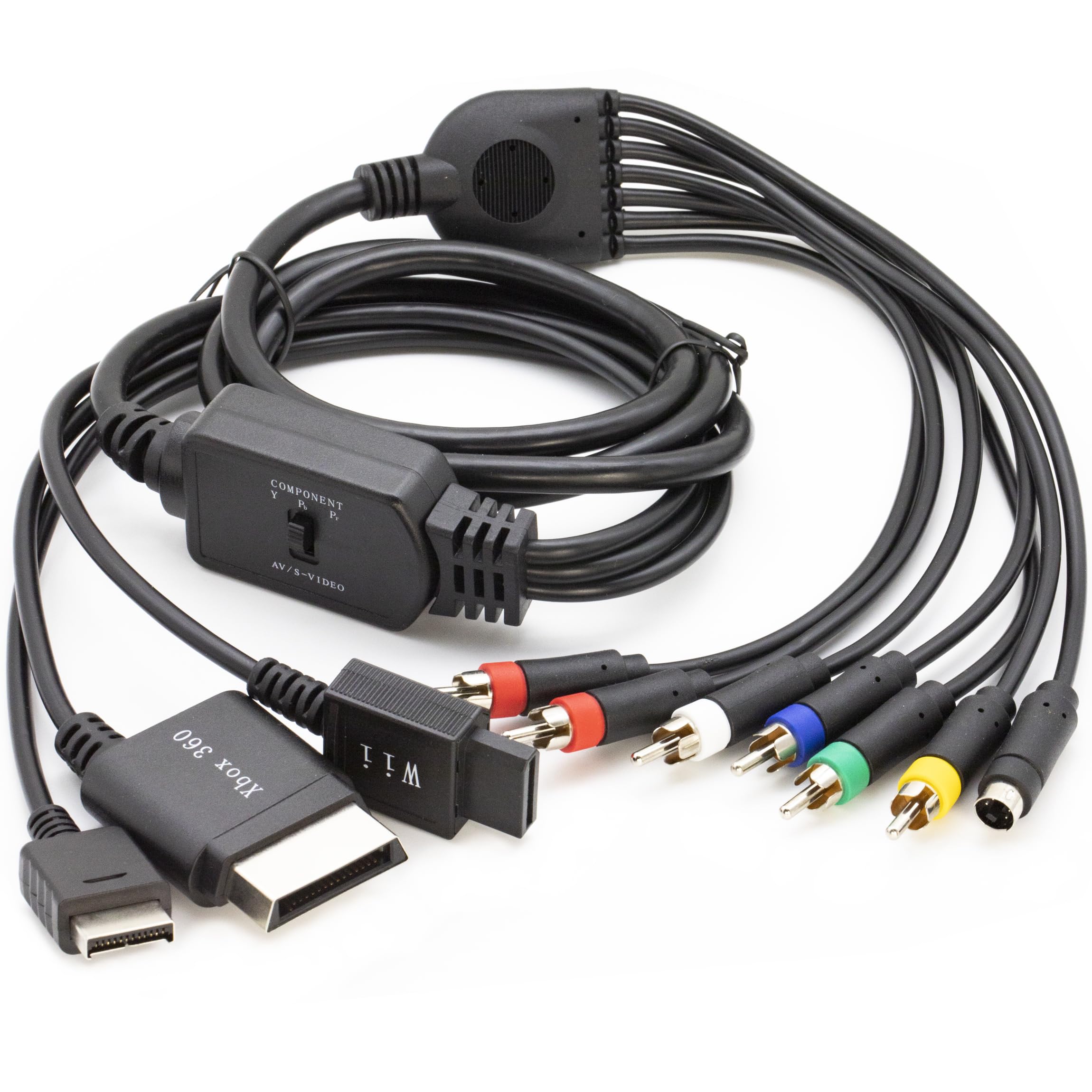 jujinglobal Cabo componente S-Video AV de 1,8 m para Xbox 360, Wii