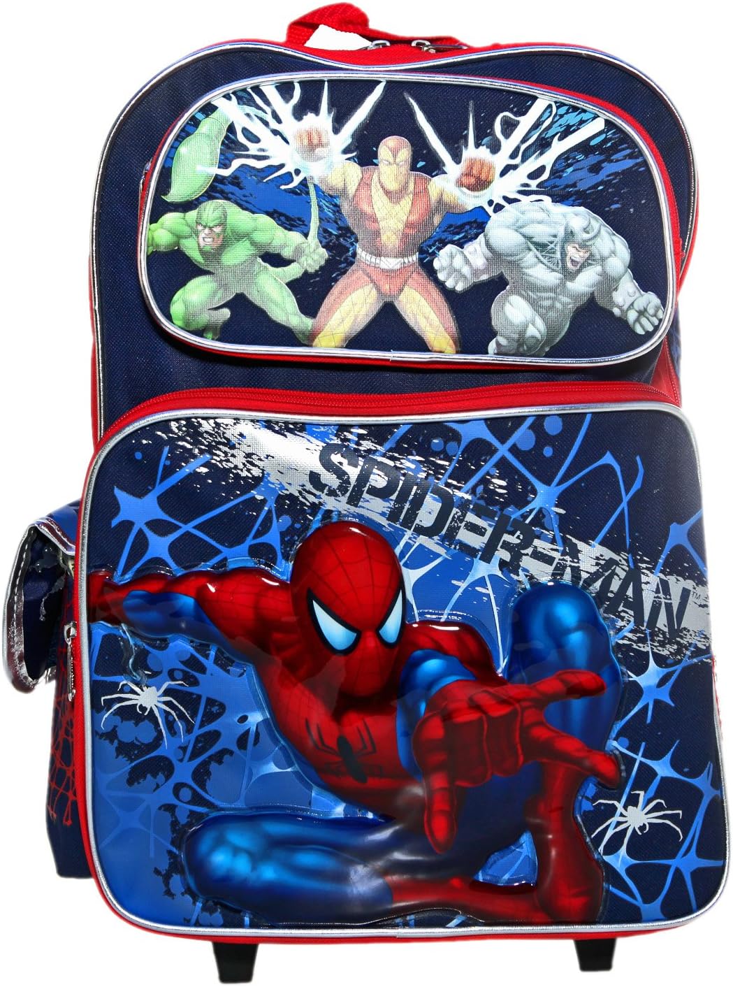 Ruz Spider-Man Blue Web Roller Backpack Bag