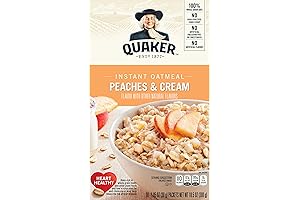 Quaker Instant Oatmeal, Peaches & Cream, Breakfast Cereal