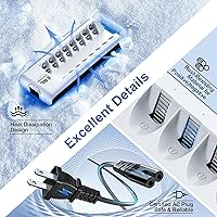 Vista 4 de Baterías recargables de EBL, en tamaños AA, AAA, Ni-MH, con cargador