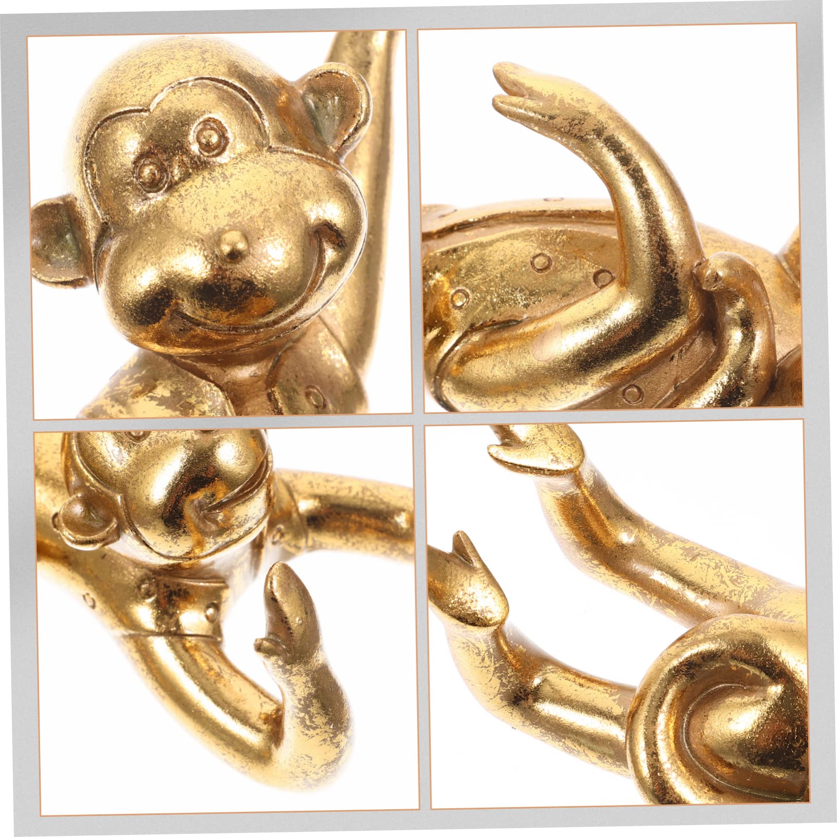 IMIKEYA Wandhaken Klebehaken Haken in Kunstharz Dekorativer Tierform 3d Goldener Kreativer und Charmanter Wanddeko für Schlafzimmer