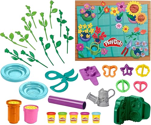 Miniatura 2 de Play-Doh Flower Shop Playset, 27 Garden Toy Accessories, Kids Arts & Crafts, 3+ (Amazon Exclusive)