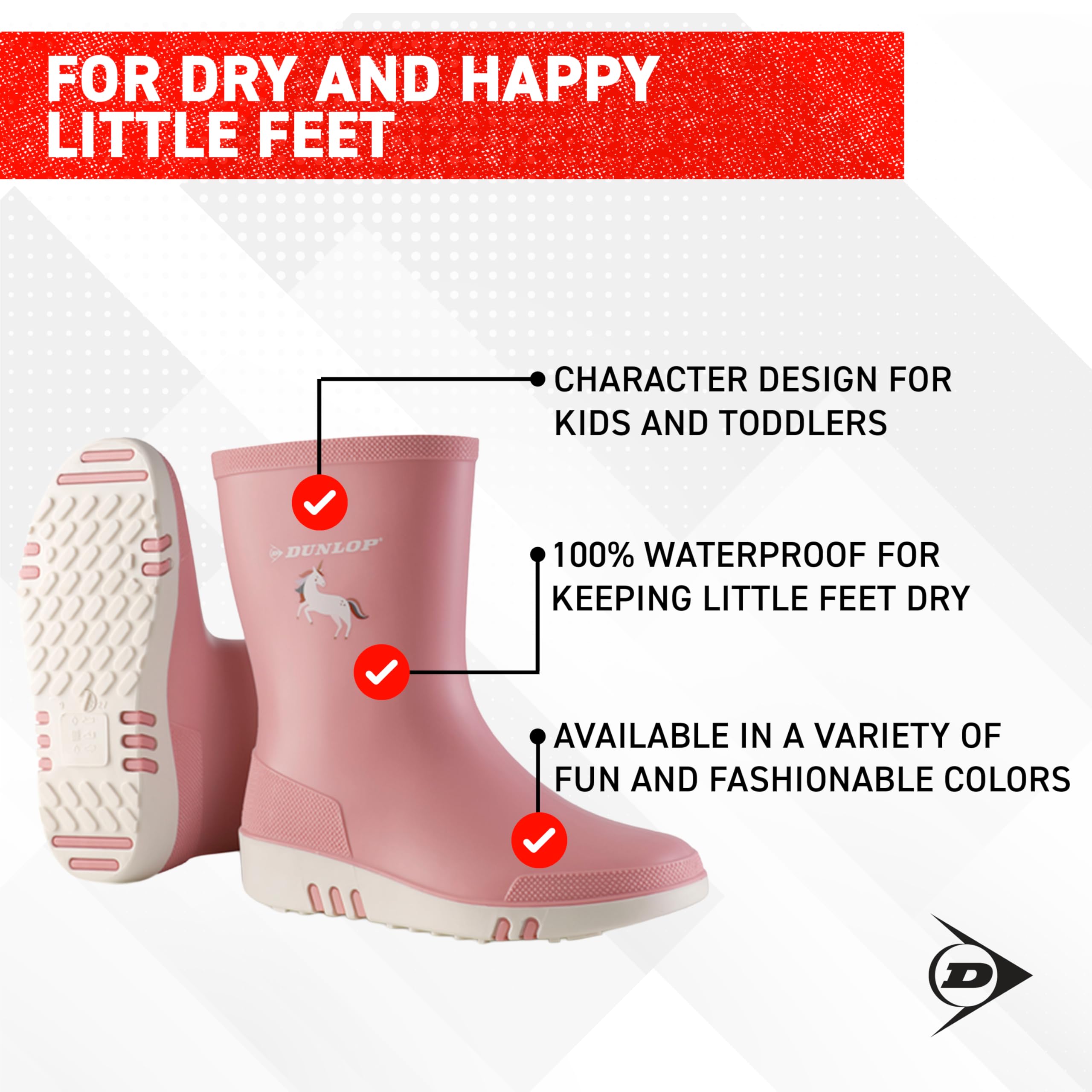 DUNLOP Dziewczynki MiniRain Boot