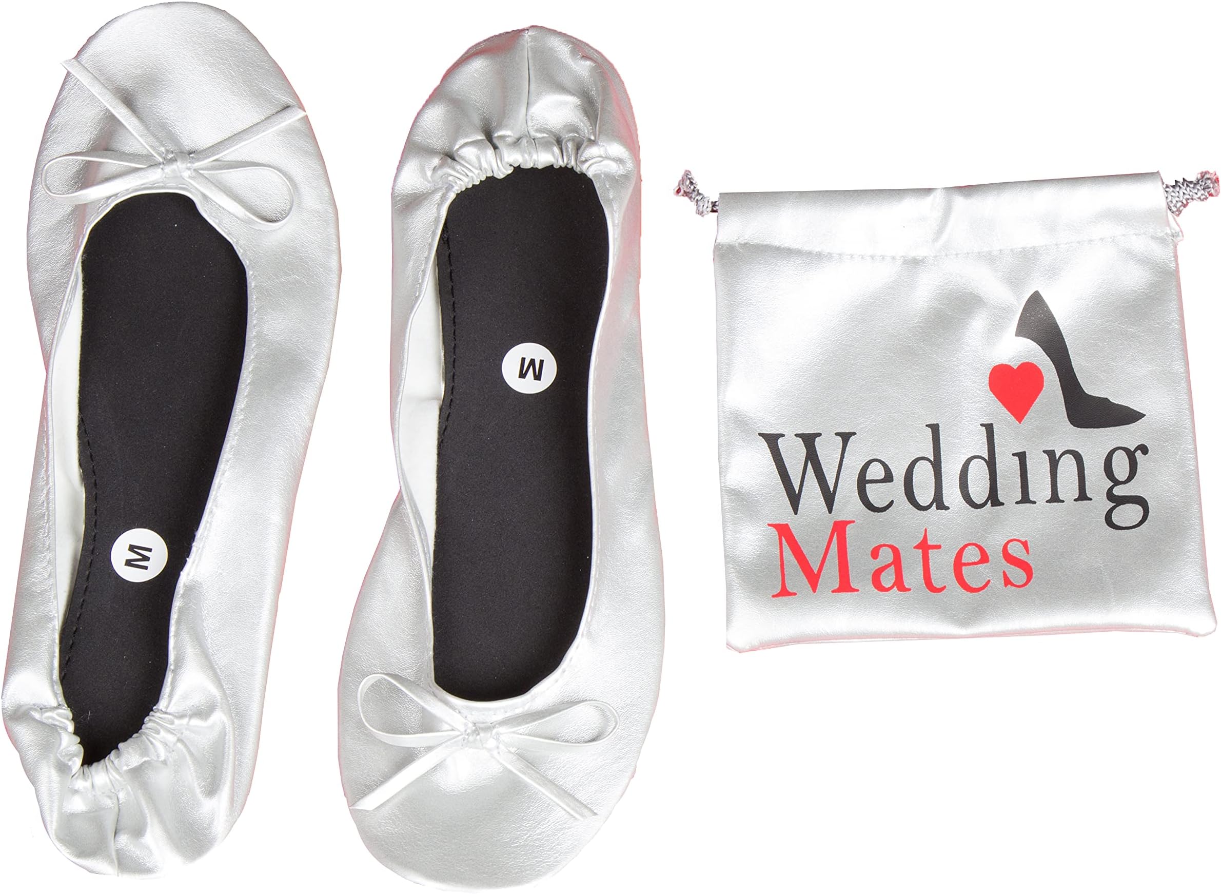 Women's Roll Up Shoes with Carry Bag for Weddings, Nights Out and Races