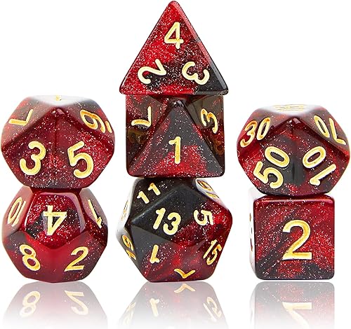 DND - Juego de dados poliédricos con una bolsa de dados negra para D&D RPG MTG, juegos de mesa, RPG, dados poliédricos para juegos de mazmorras y DND - Juego de dados poliédricos con una bolsa de dados negra para D&D RPG MTG, juegos de mesa, RPG, dados poliédricos para juegos de mazmorras y