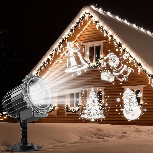 Miniatura 5 de Proyector de luces de Navidad para exteriores, proyector de luz de Navidad dinámico 3D para exteriores, iluminación decorativa de paisaje,