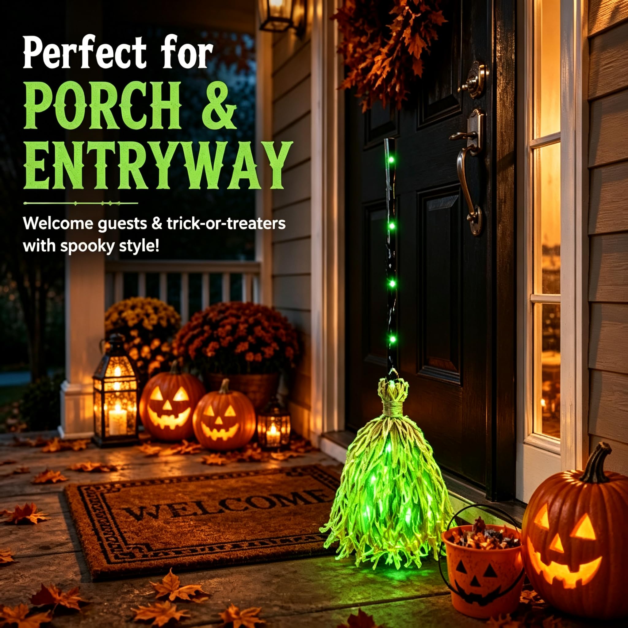 Animatronic Halloween 90 cm, chodzi i tańczy z lampkami LED i dźwiękiem