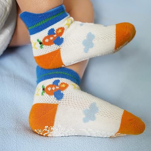 Miniatura 8 de RATIVE Calcetines antideslizantes con puños para bebés, niños y niñas