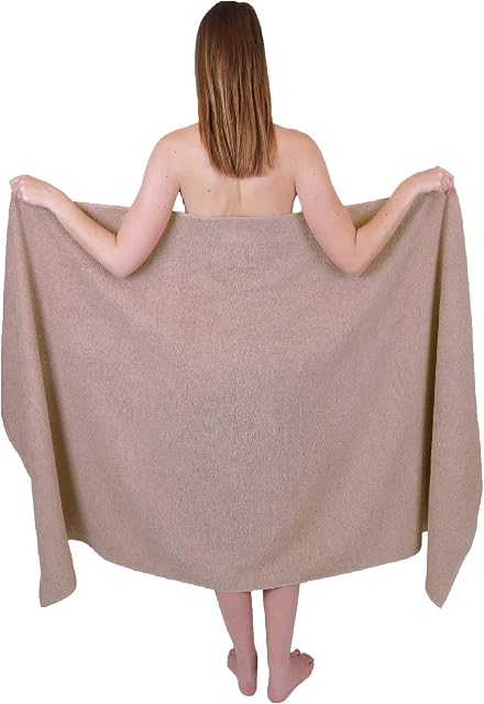 Betz Ręcznik kąpielowy duży XXL Berlin rozmiar 100 x 200 cm ręcznik kąpielowy ręcznik do sauny 100% bawełna cappuccino