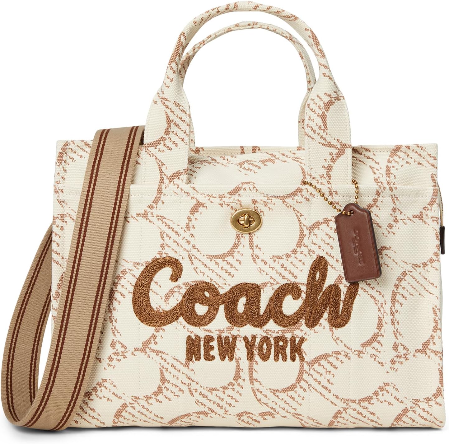 COACH Women's Denim Patchwork Cargo Tote