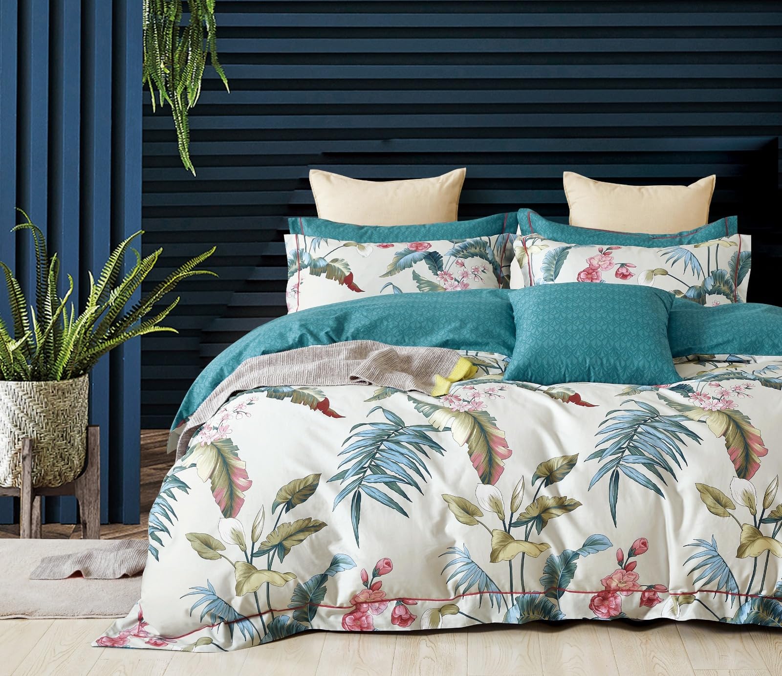 Housse de couette pour lit adulte parure de lit et linge de maison