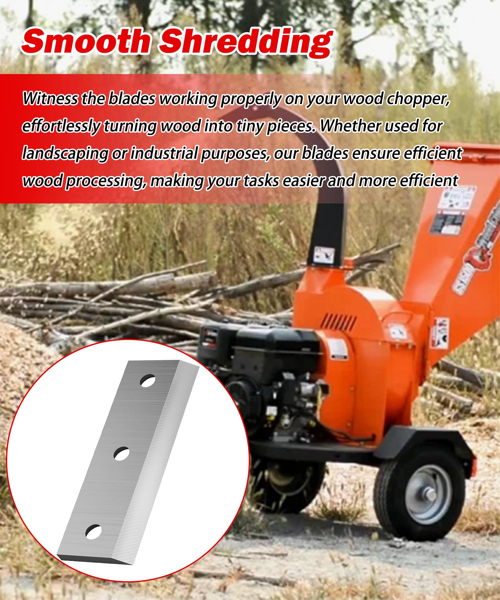Paquete de 4 cuchillas de madera con tornillo compatibles con Greatcircleusa GUO054 Mini trituradora de madera de acero, EFCUT C30, C30 Mini, C30 Lite y trituradoras de madera 3 en 1