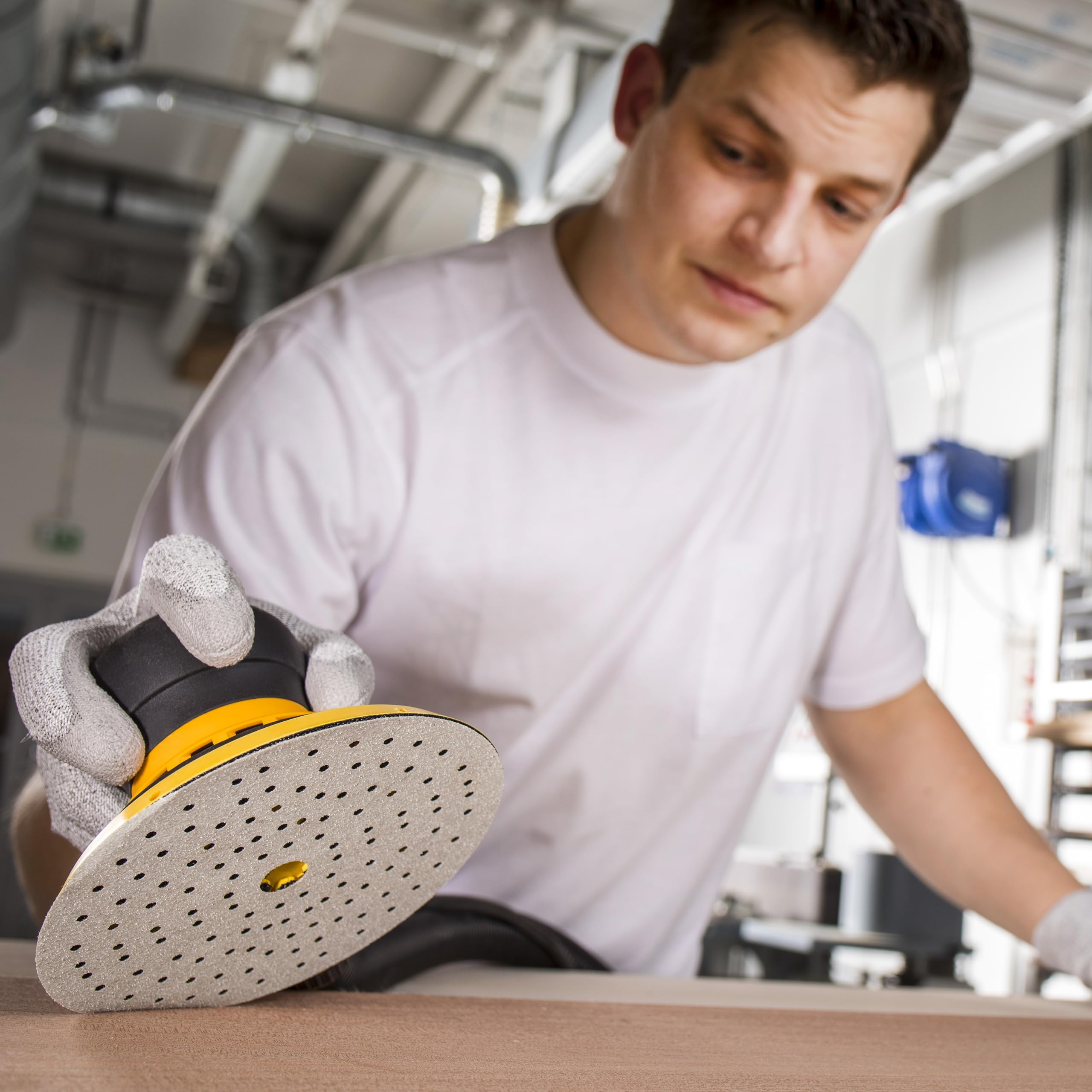 Mirka Schleifpapier Iridium Ø 150 mm Klett 121-Loch Korn 180 100 Stk | Premium-Schleifpapier Korn 180 für Lack Spachtel Grundierung Holz Stahl Kunststoff vielseitig einsetzbar