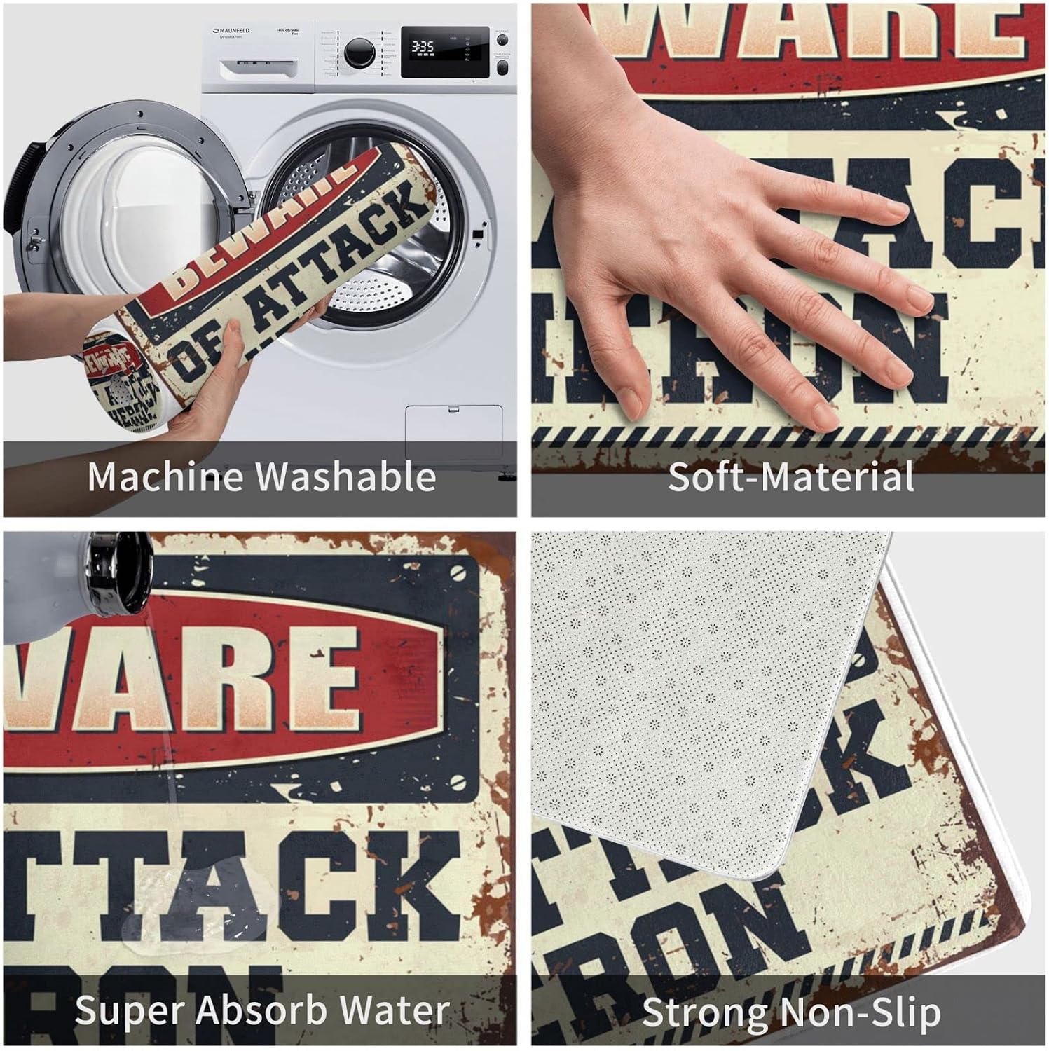 Interesting Entry Doormat Beware of Attack Heron Doormat Dorm Sweet Dorm Door Mat Outdoor Rug Waterproof