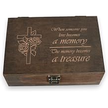Sympathy Gift for Loss of Loved One, Engraved Memorial Memory Box