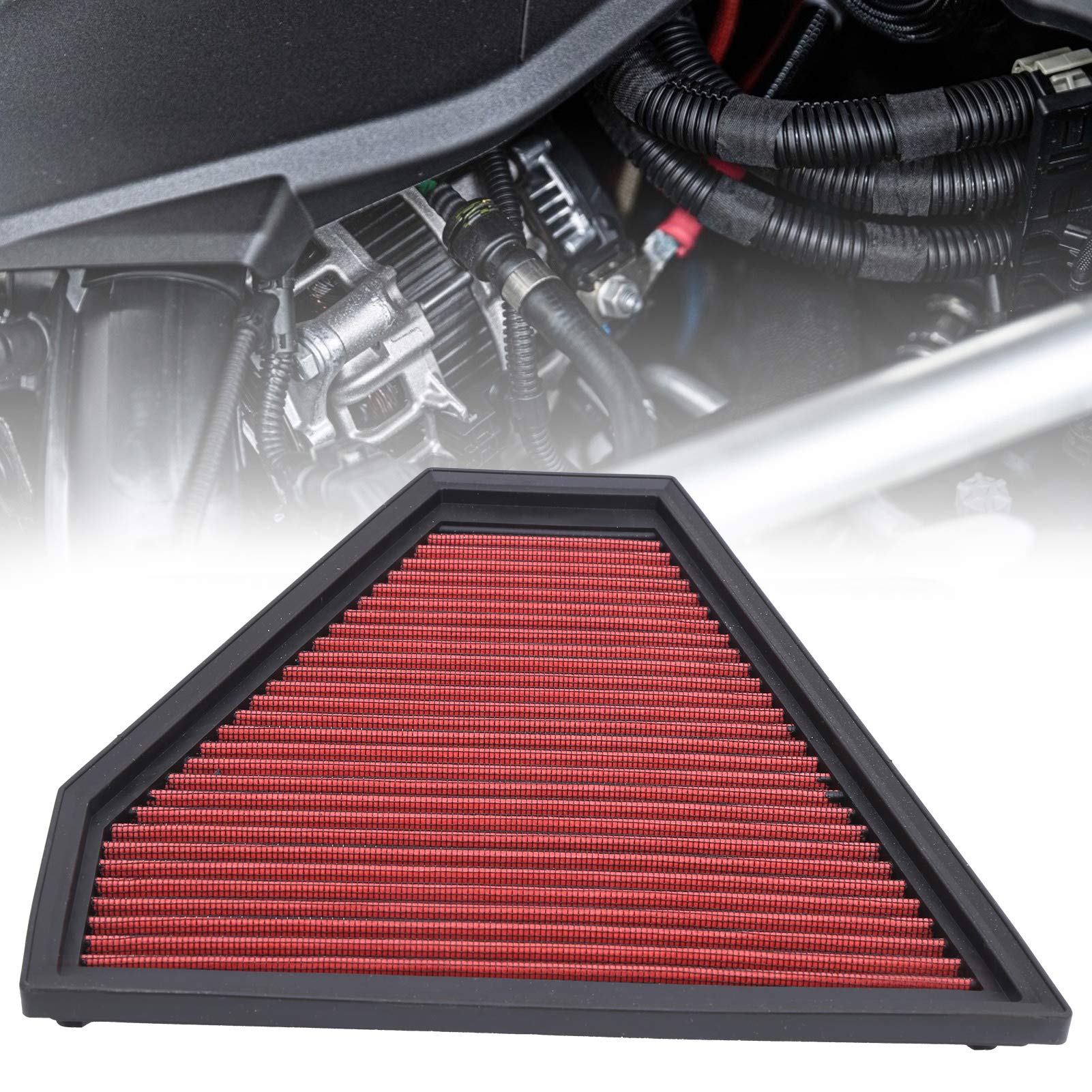 Panel de filtro de aire 2332, filtro de aire reutilizable lavable de aluminio, accesorio de filtro de aire de repuesto de alto rendimiento con excelente filtración para mayor
